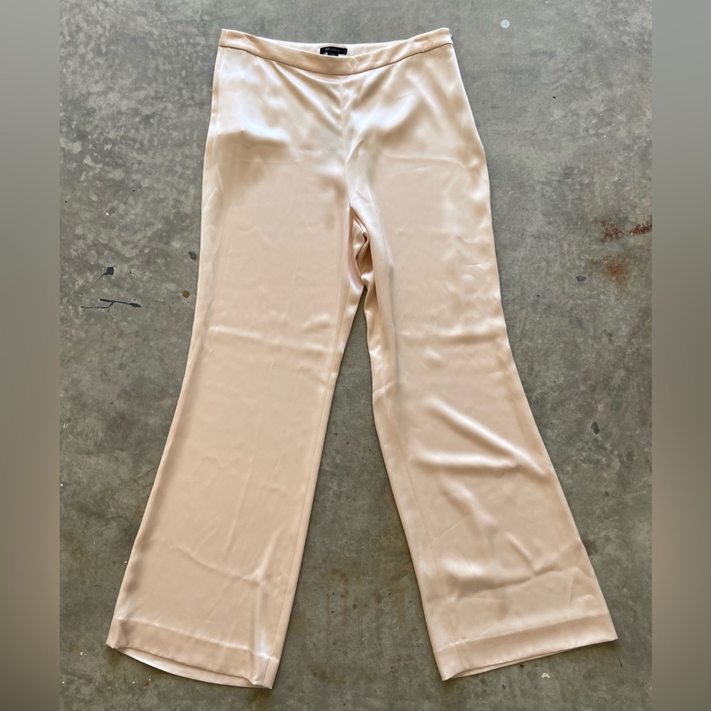St. John champagne satin pants